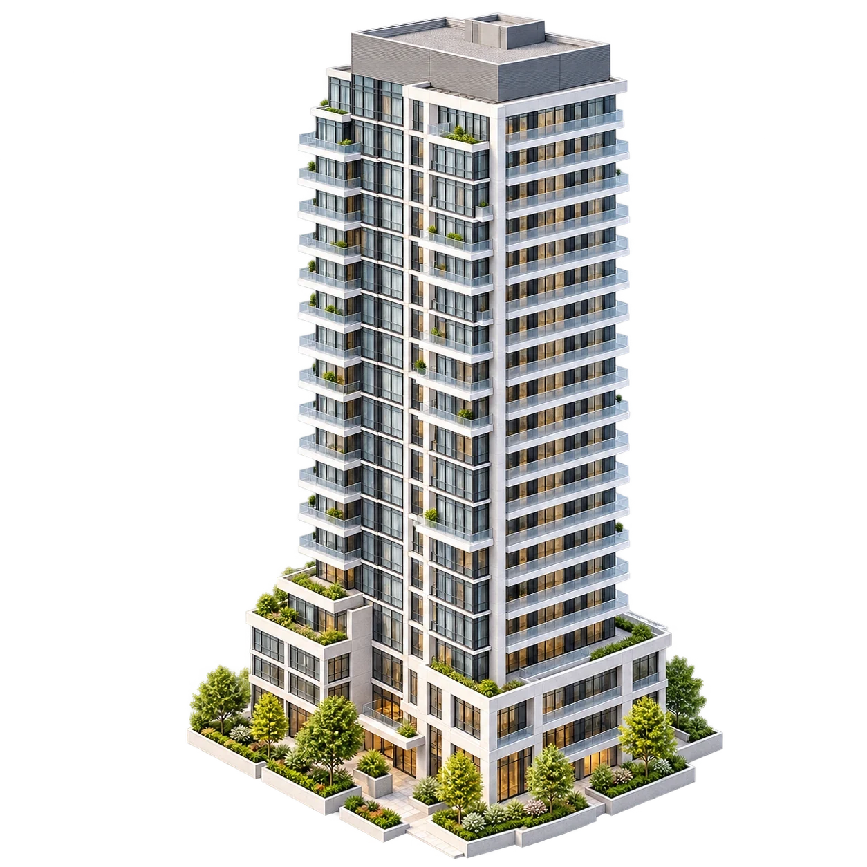 Reference-based Allenbury 188 fairview mall drive architectural illustration